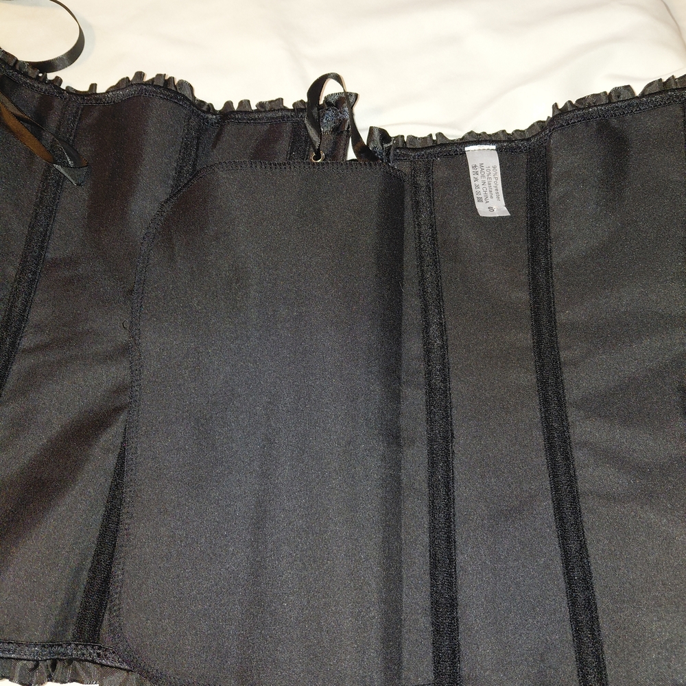 Black Corset With Button Front - image 5